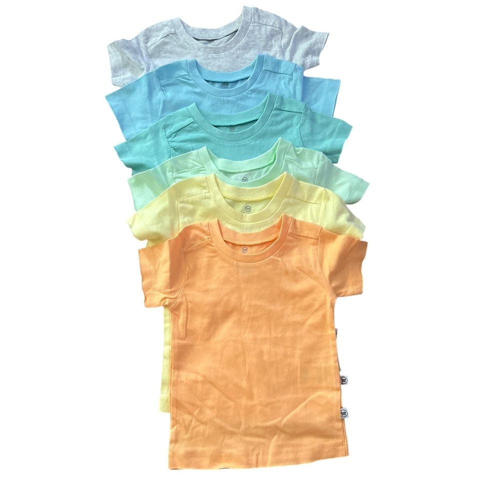 Honest Baby 6pk Organic Cotton Short Sleeve T-Shirts- 3-6M